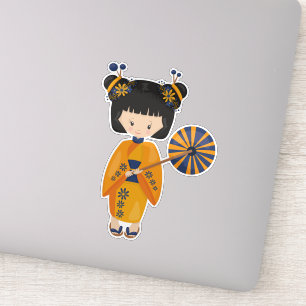 Japanese Girl, Japan, Cute Girl, Orange Kimono