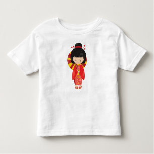 Japanese Girl, Japan, Cute Girl, Red Kimono Toddler T-Shirt