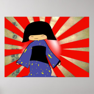 japanese girl poster