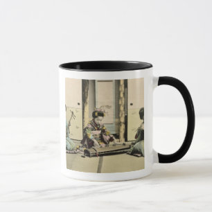 Japanese girls playing the flute, 'koto' and samis mug