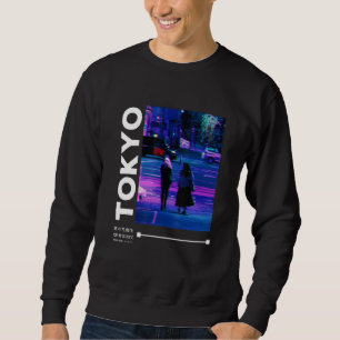 Japanese Glitch Cyberpunk Tokyo Streetwear Aesthet Sweatshirt