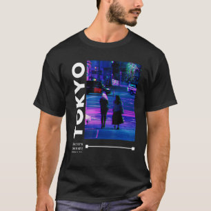 Japanese Glitch Cyberpunk Tokyo Streetwear Aesthet T-Shirt