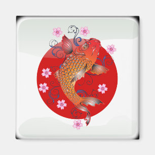 Japanese glossy flag magnet