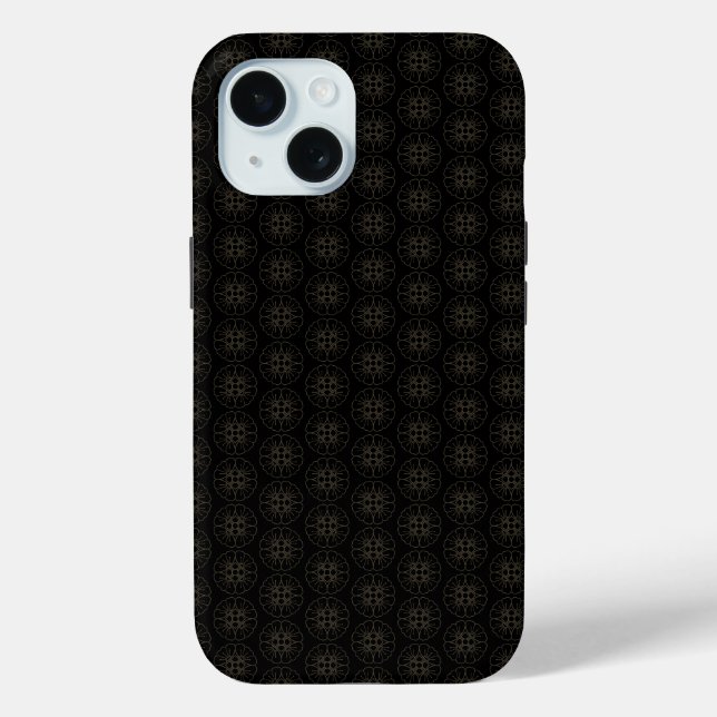 Japanese Gold & Black Pattern Case-Mate iPhone Case (Back)