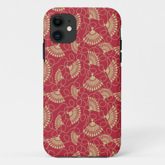 Japanese Gold Fans on Red Case-Mate iPhone Case