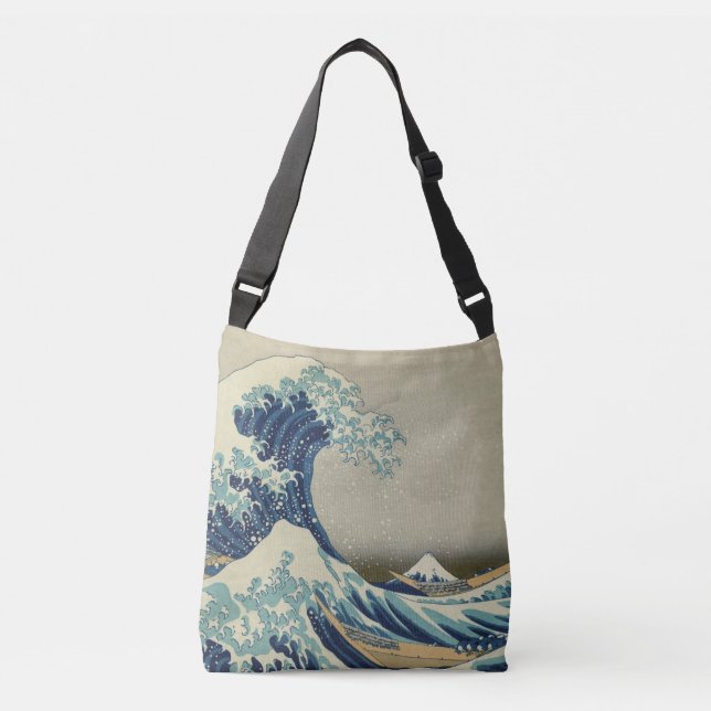 Japanese Great Wave off Kanagawa by Hokusai Crossbody Bag (Front)