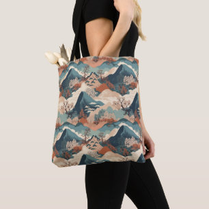 Japanese Great Wave Pattern  Tote Bag