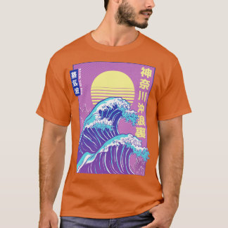 Japanese Great Wave Retrowave Synthwave T-Shirt