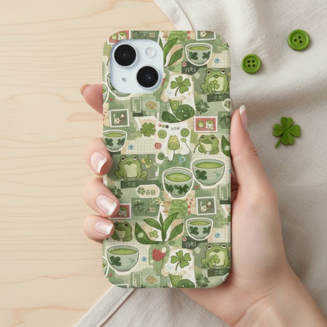 Japanese Green Anime Moodboard kawaii cartoon gift Case-Mate iPhone Case (Creator Uploaded)