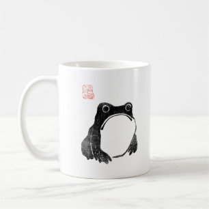 Japanese Grumpy Frog Toad Unimpressed Animal Funny Coffee Mug