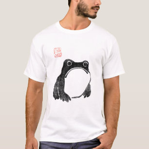 Japanese Grumpy Frog Toad Unimpressed Animal Funny T-Shirt