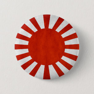 Japanese Grunge Flag 6 Cm Round Badge