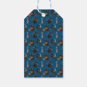 Japanese Halloween Yokai Pattern Gift Tags
