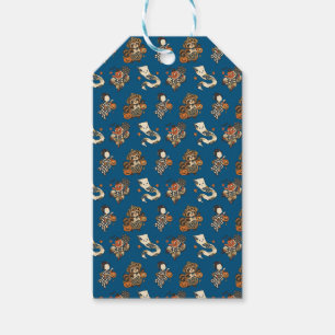 Japanese Halloween Yokai Pattern Gift Tags