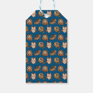 Japanese Halloween Yokai Pattern Gift Tags