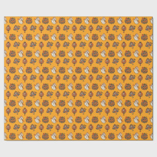Japanese Halloween Yokai Pattern Wrapping Paper