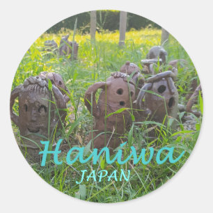 Japanese Haniwa Round Sticker in Osaka