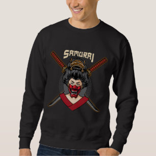 Japanese Hannya Mask Geisha Samurai  Sweatshirt