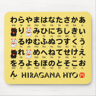 Japanese Hiragana(Alphabet) table Mouse Pad