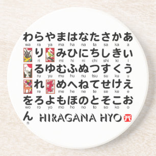 Japanese Hiragana & Katakana table(Alphabet) Coaster
