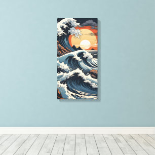 Japanese Hokusai Wave Canvas Print