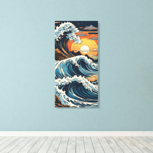 Japanese Hokusai Wave Canvas Print