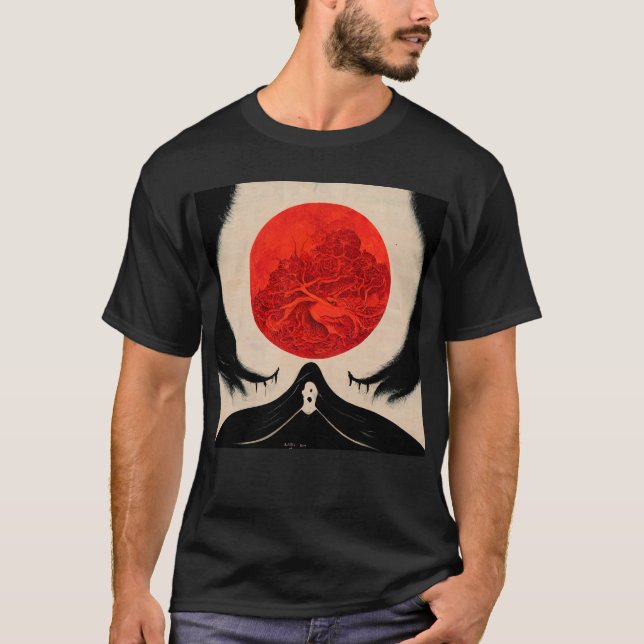 japanese horror movie poster t-shirt print (Front)