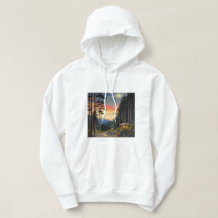 Japanese hot spring mens hoodie