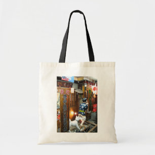 Japanese Humour - Dog Pulling Pants Down Tote Bag