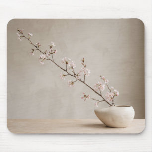 Japanese Ikebana Minimalist Mouse Pad