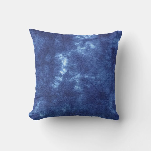 Japanese Indigo Dye Blue Cushion (Front)