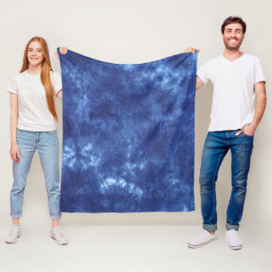 Japanese Indigo Dye Blue Fleece Blanket