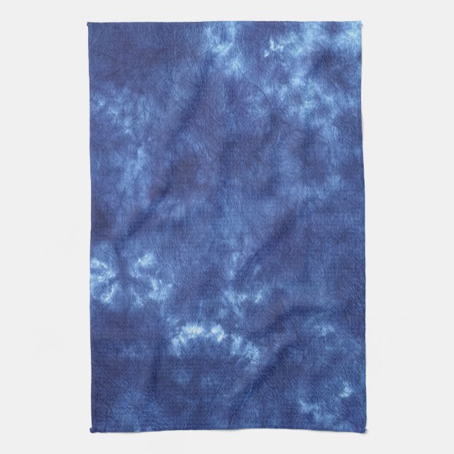 Japanese Indigo Dye Blue Tea Towel (Vertical)