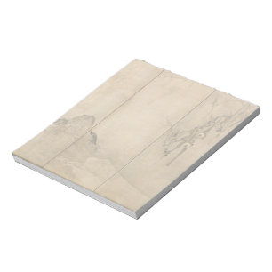 Japanese Ink on paper Gibbons Primates & Landscape Notepad