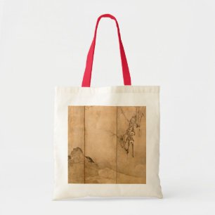 Japanese Ink on paper Gibbons Primates & Landscape Tote Bag