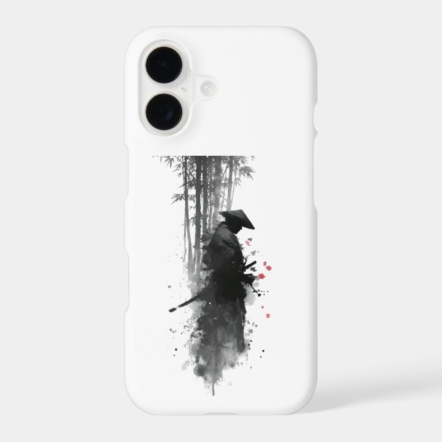 Japanese Ink Samurai Bamboo Forest Phone Case (Back)