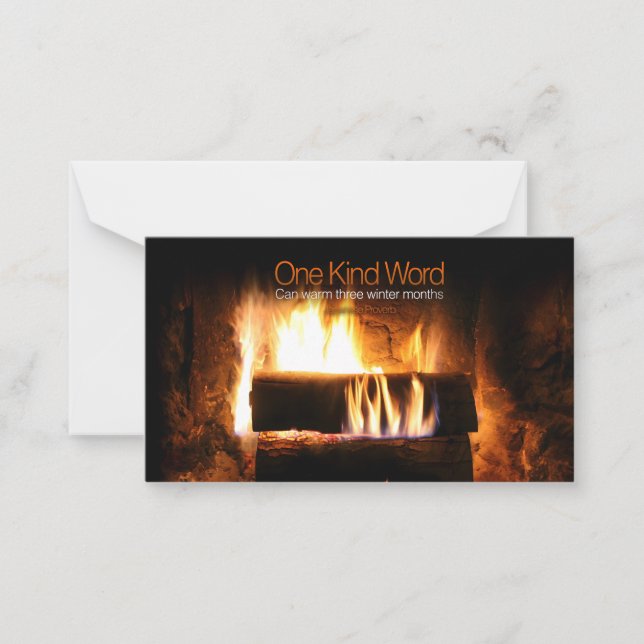 Japanese Inspirational Proverb "Kindness" Card (Front)