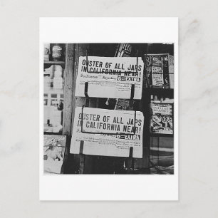 Japanese Internment - Newspapers Announcement Postcard