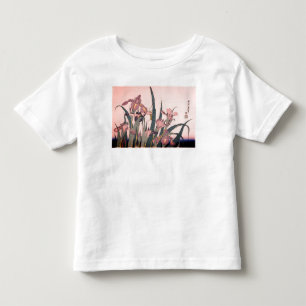 JAPANESE IRIS AS TODDLER GIRL TOP CUSTOM NAME