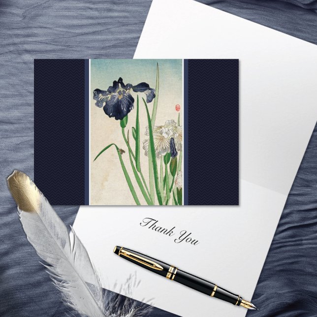 Japanese Iris Botanical Thank You Card (Creator Uploaded)
