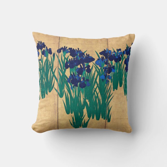 Japanese Irises, Ogata Kōrin Cushion (Front)