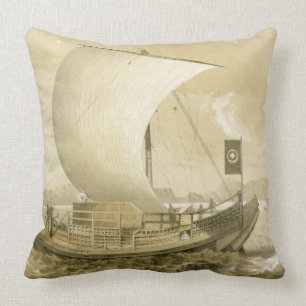 Japanese Junk, pub. by Sarony & Co., c.1856 (litho Cushion