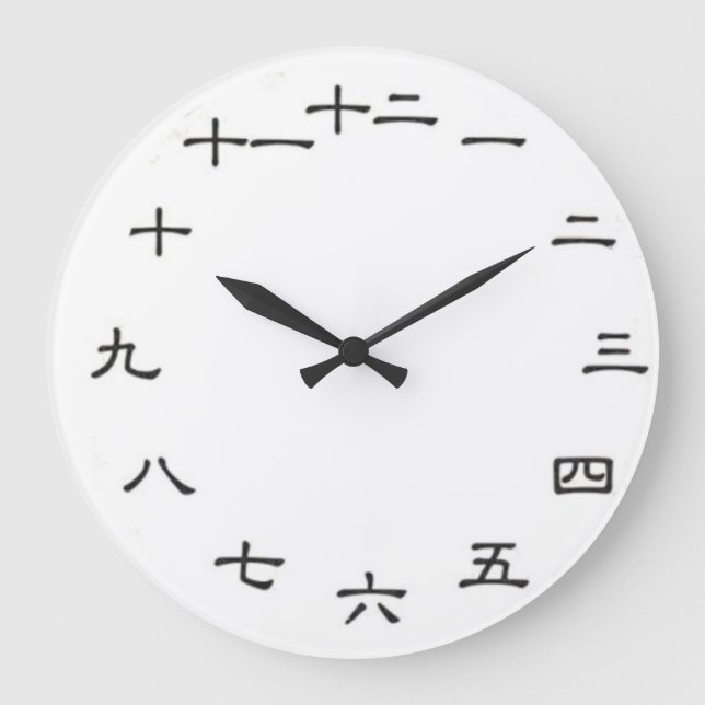Japanese/Kanji Customisable Wall Clock (Front)