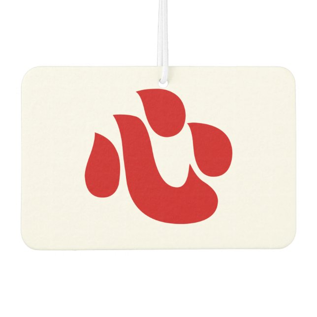 Japanese Kanji Heart 【Shin/Kokoro】 心 Car Air Freshener (Front)