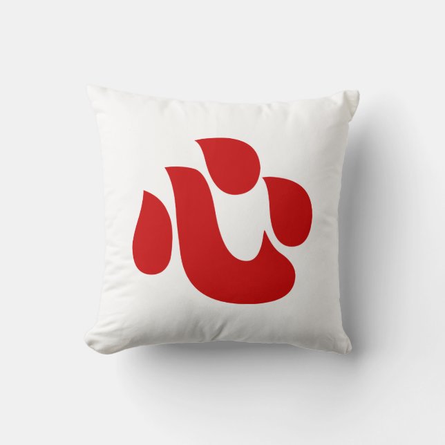 Japanese Kanji Heart 【Shin/Kokoro】 心 Cushion (Front)