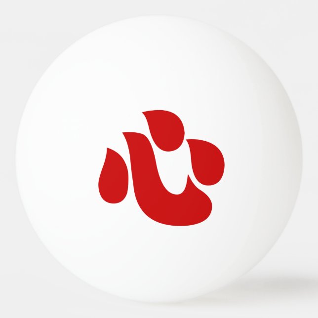 Japanese Kanji Heart 【Shin/Kokoro】 心 Ping Pong Ball (Front)
