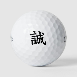 Japanese KANJI "MAKOTO" Golf ball