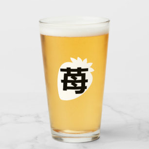 Japanese kanji Strawberry Glass