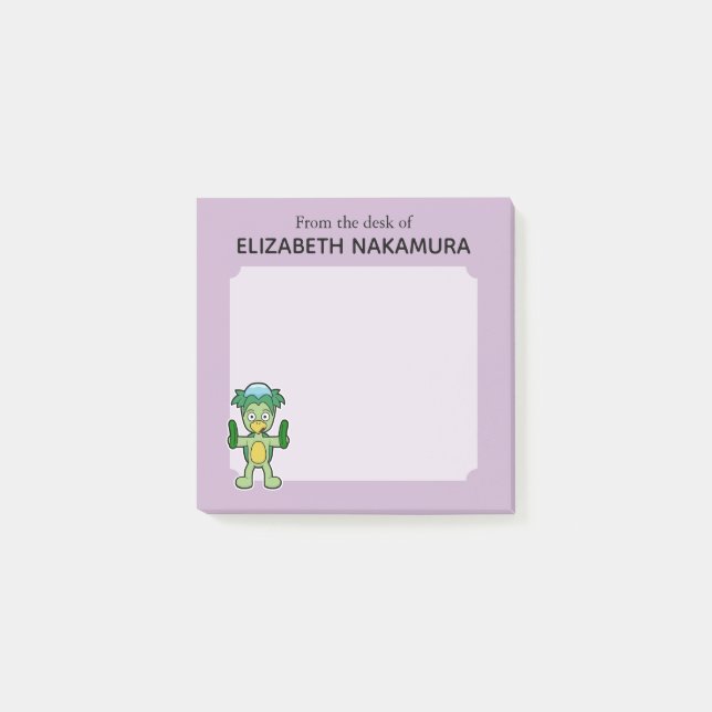 Japanese Kappa Yokai Monster- Personalised Post-it Notes (Front)