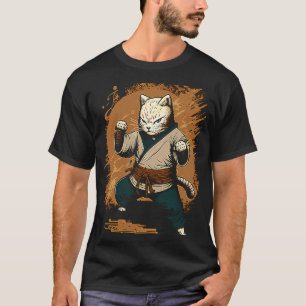 Japanese Karate Cat Judo Kitty Taekwondo T-Shirt